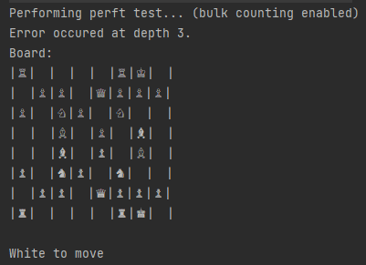 Move Generation Debugging Output